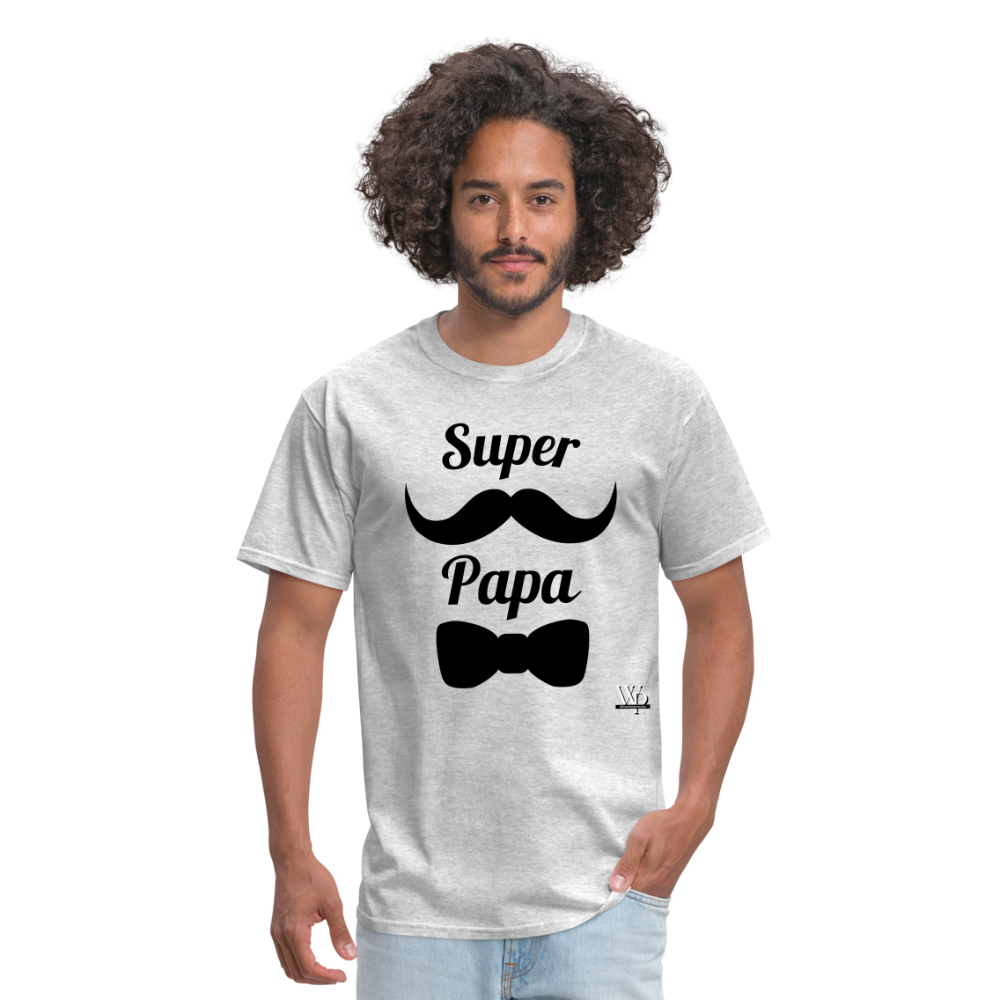 Super Papa T-shirt - heather gray