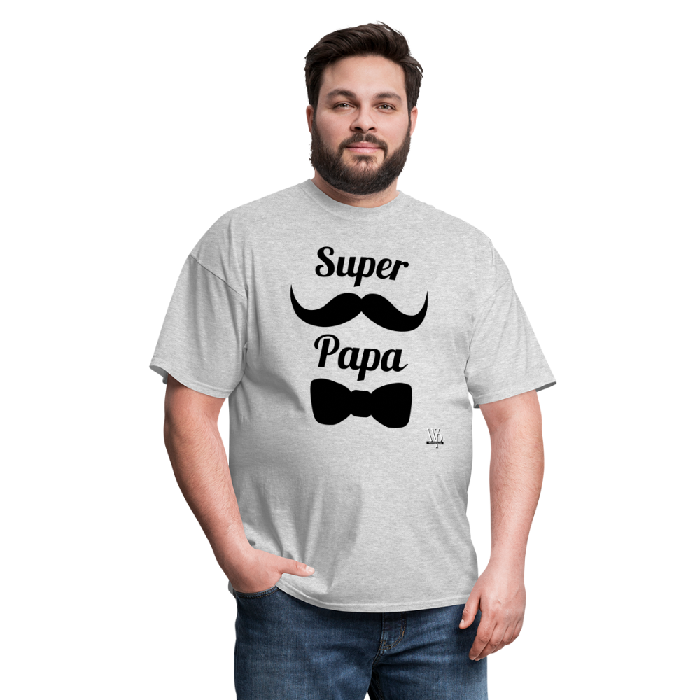 Super Papa T-shirt - heather gray