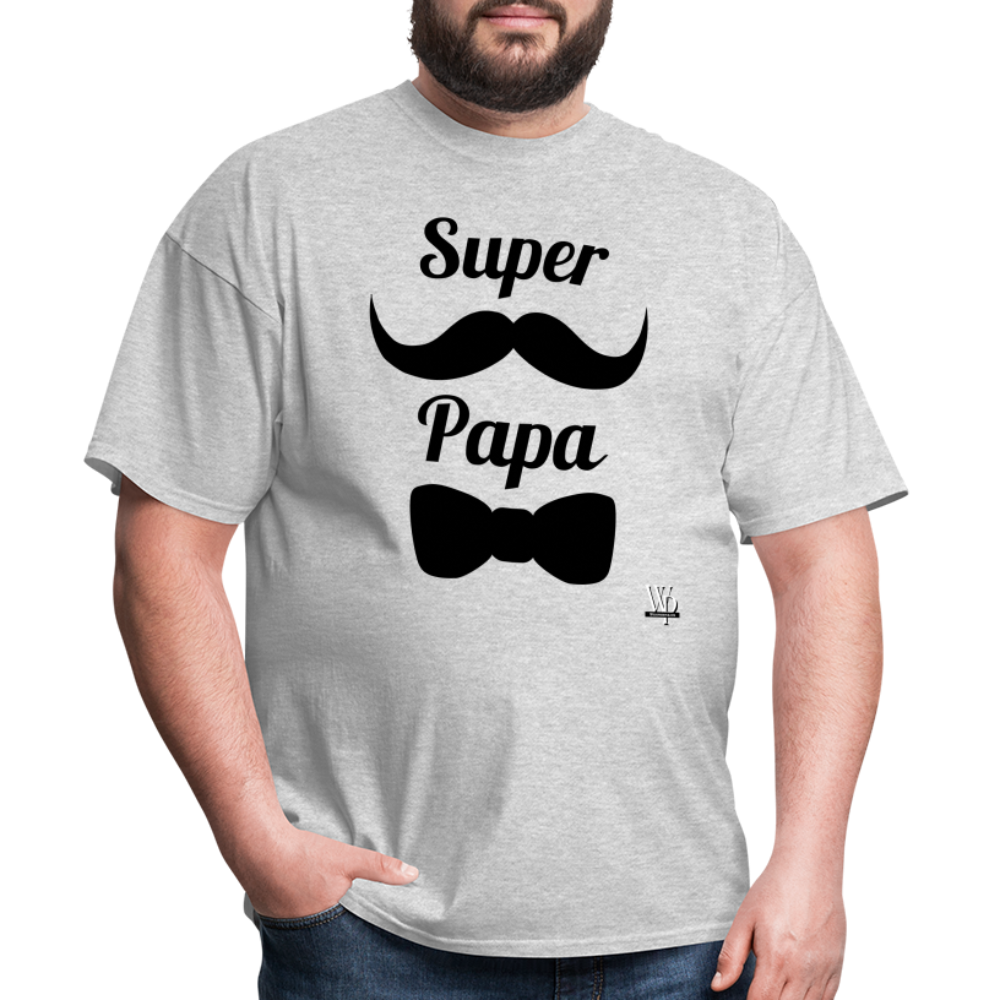 Super Papa T-shirt - heather gray