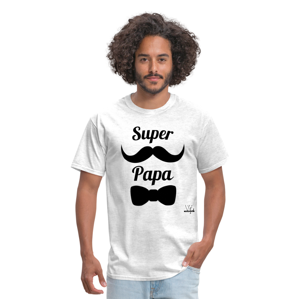 Super Papa T-shirt - light heather gray