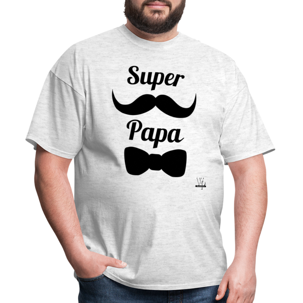 Super Papa T-shirt - light heather gray