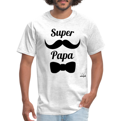 Super Papa T-shirt - light heather gray