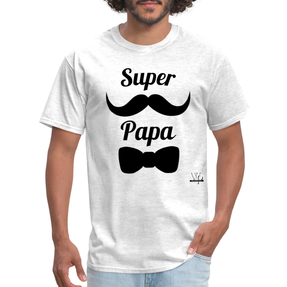 Super Papa T-shirt - light heather gray