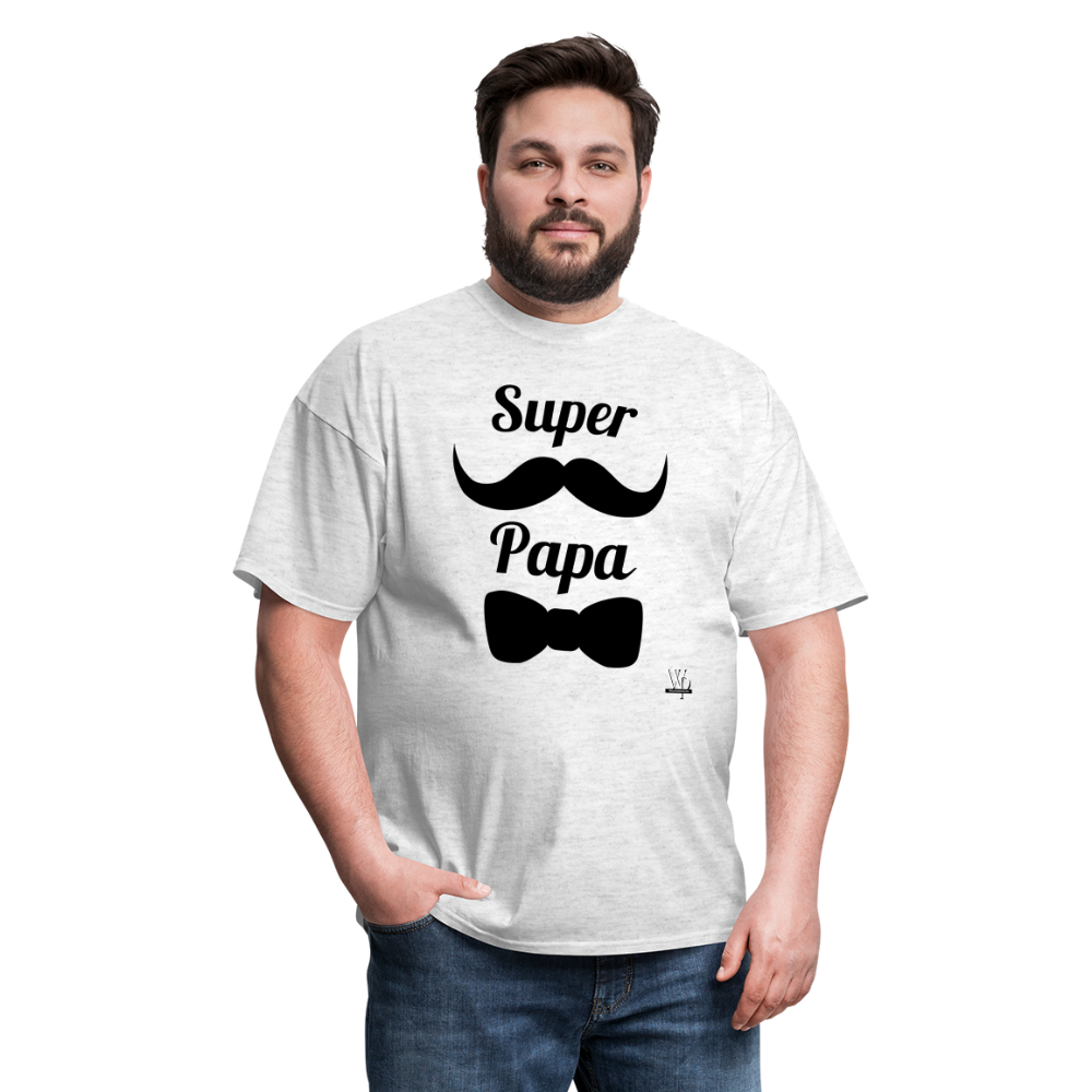 Super Papa T-shirt - light heather gray