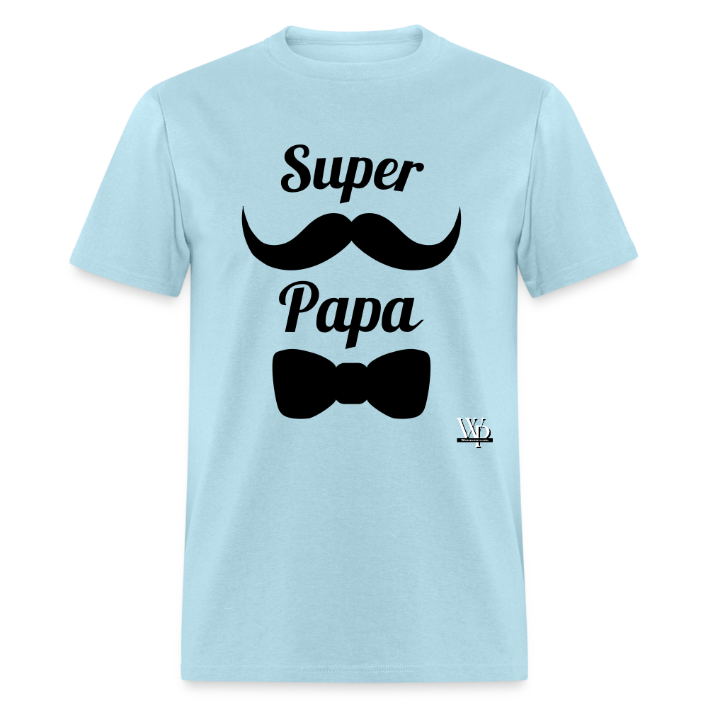 Super Papa T-shirt - powder blue