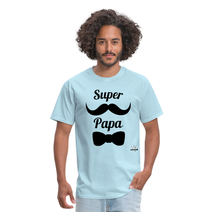 Super Papa T-shirt - powder blue