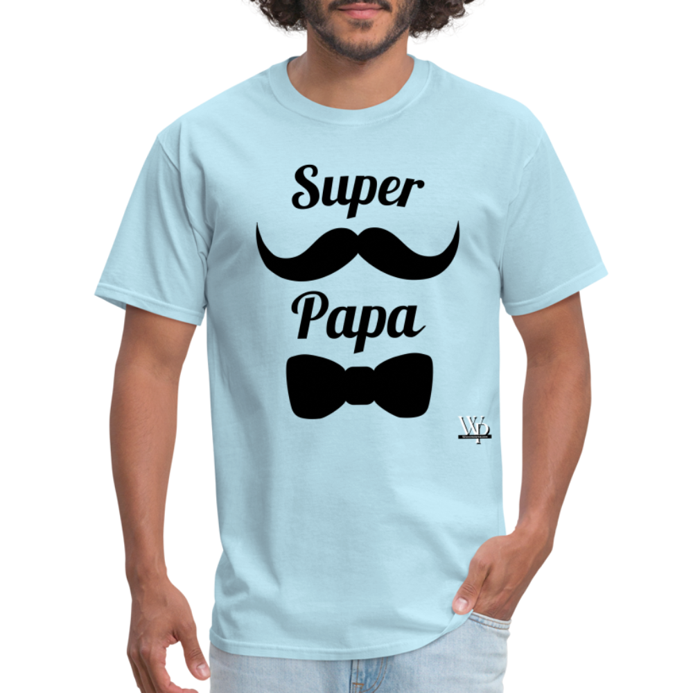 Super Papa T-shirt - powder blue