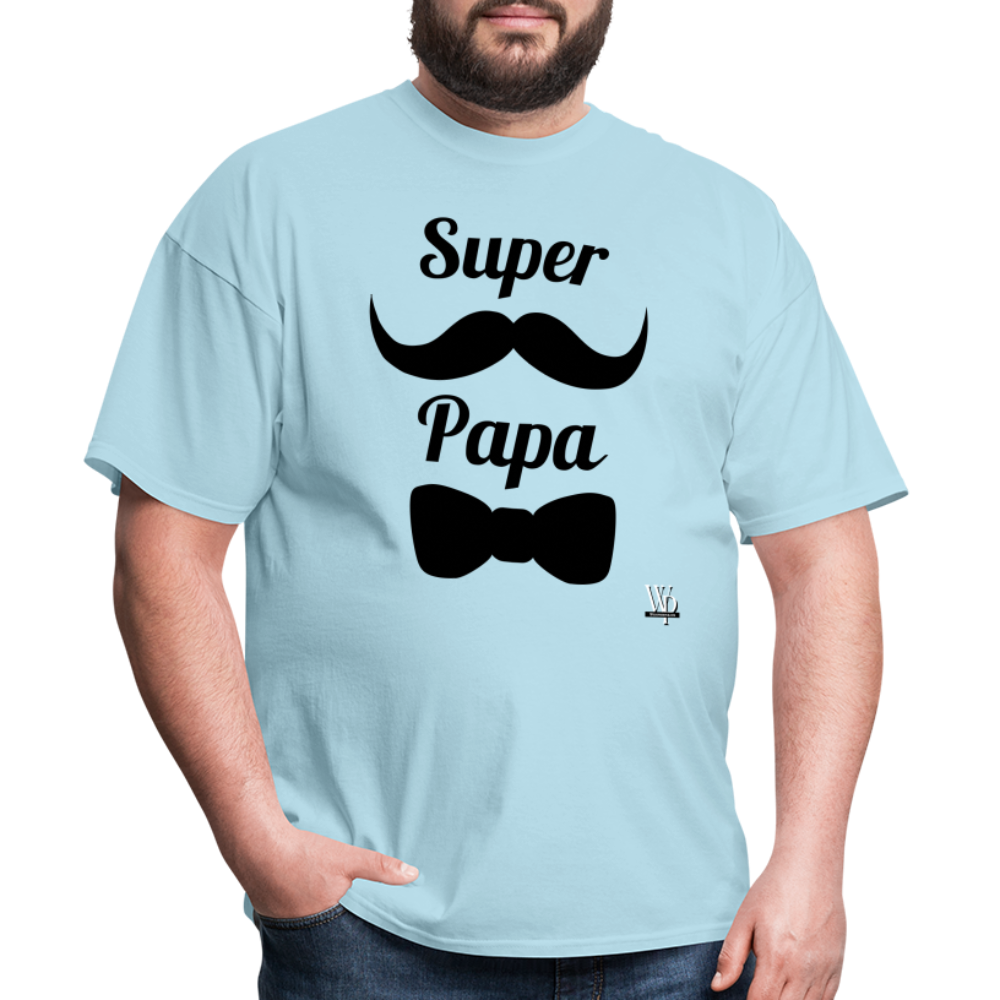 Super Papa T-shirt - powder blue
