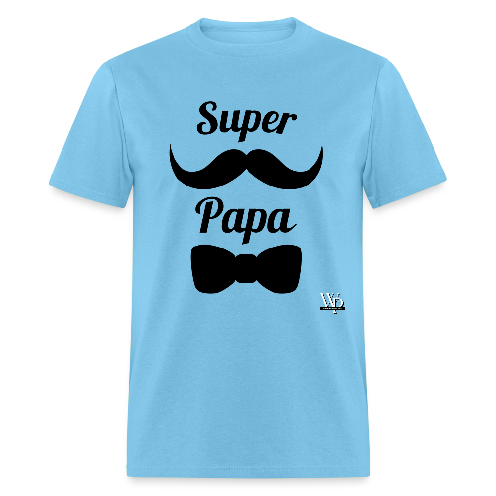 Super Papa T-shirt - aquatic blue