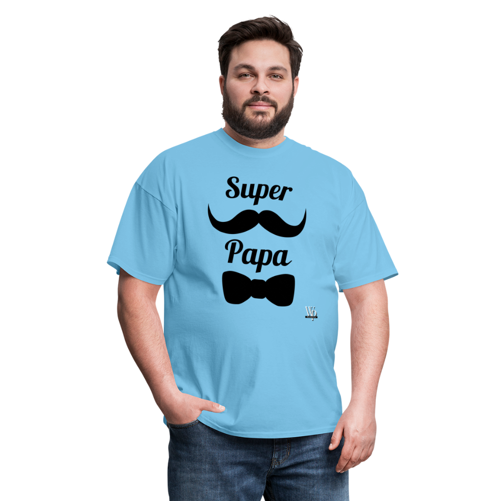 Super Papa T-shirt - aquatic blue
