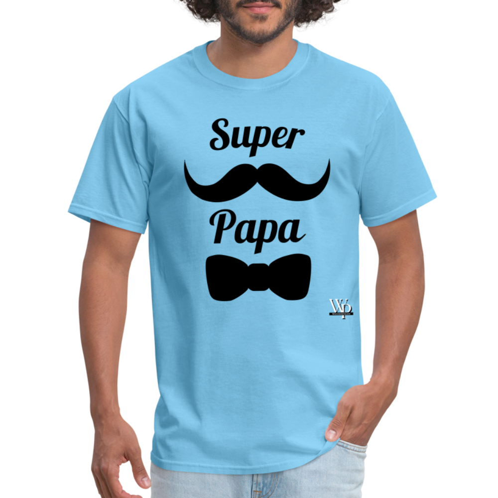 Super Papa T-shirt - aquatic blue