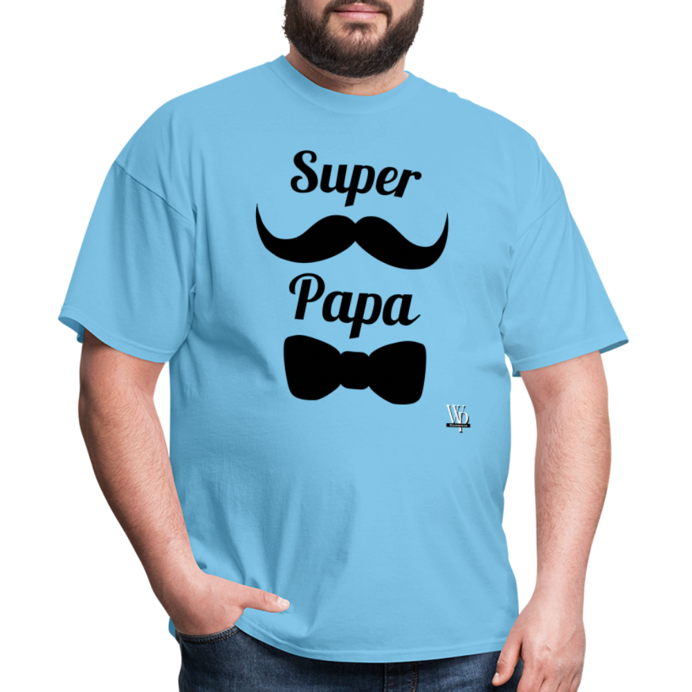 Super Papa T-shirt - aquatic blue