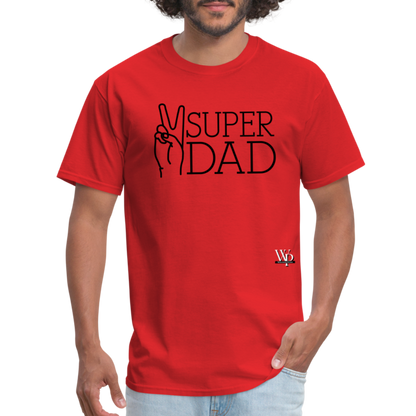 Super Dad T-shirt - red