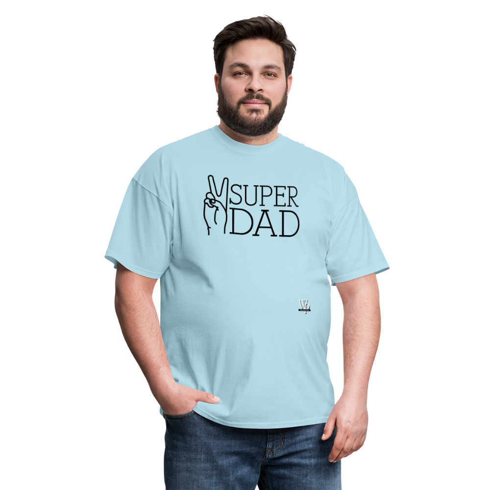 Super Dad T-shirt - powder blue
