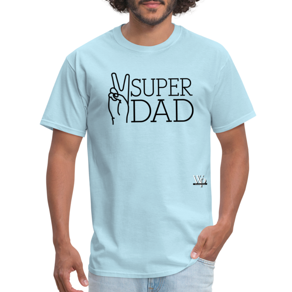 Super Dad T-shirt - powder blue