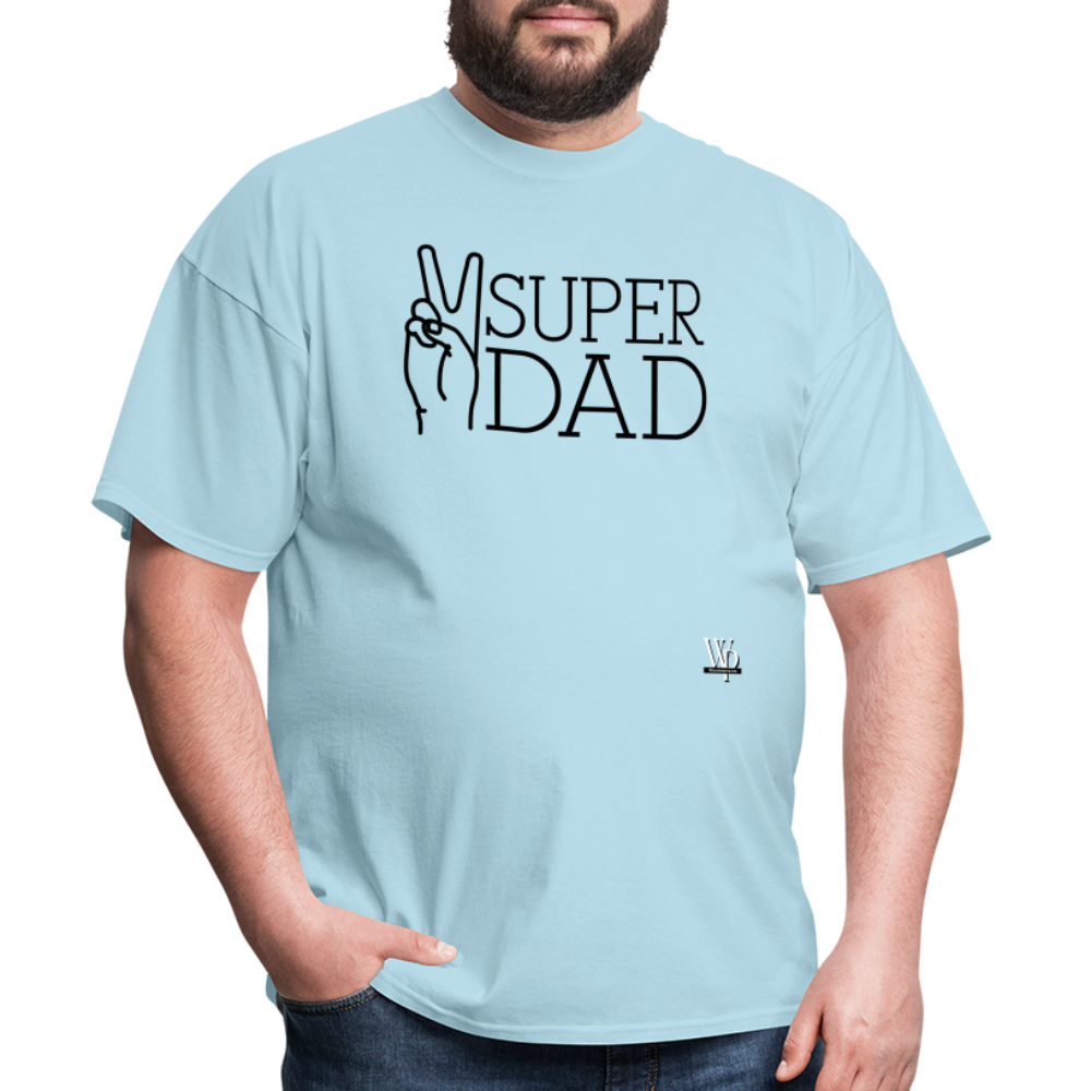 Super Dad T-shirt - powder blue