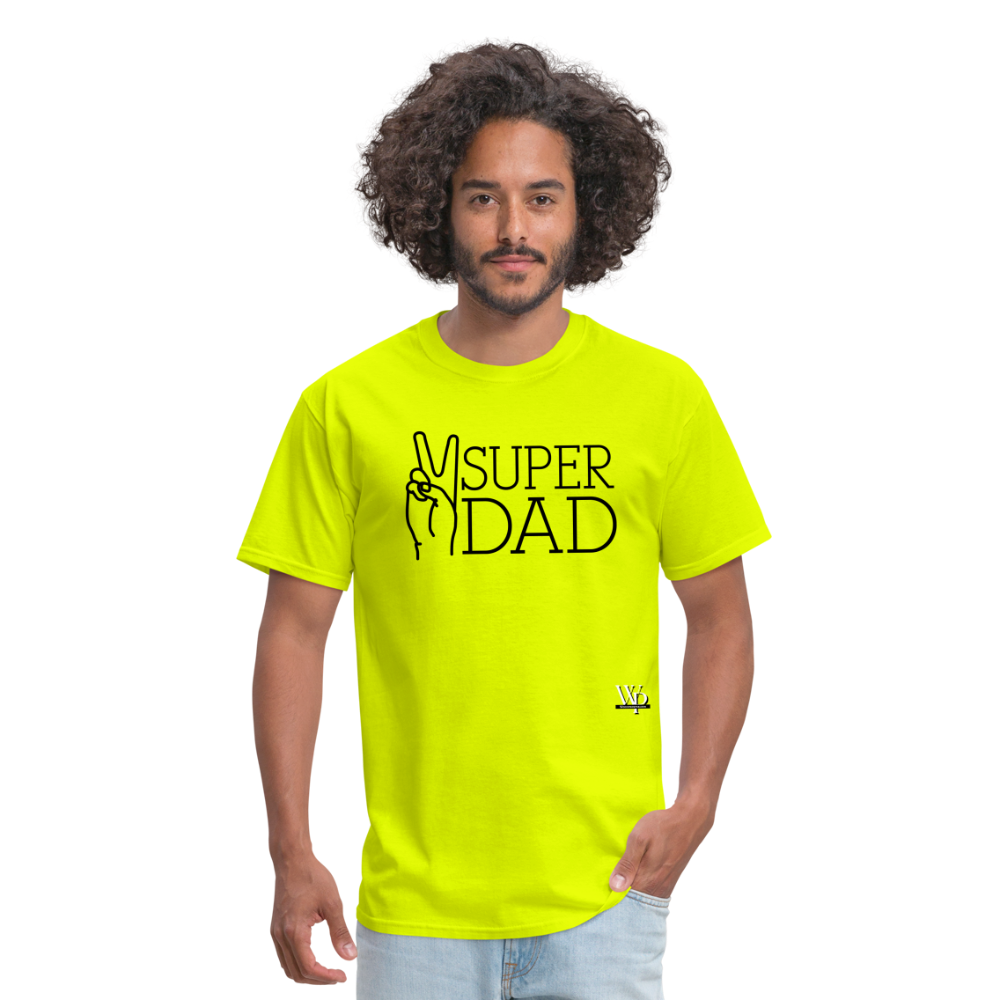 Super Dad T-shirt - safety green