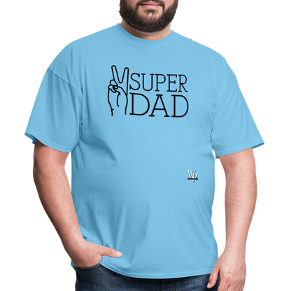 Super Dad T-shirt - aquatic blue