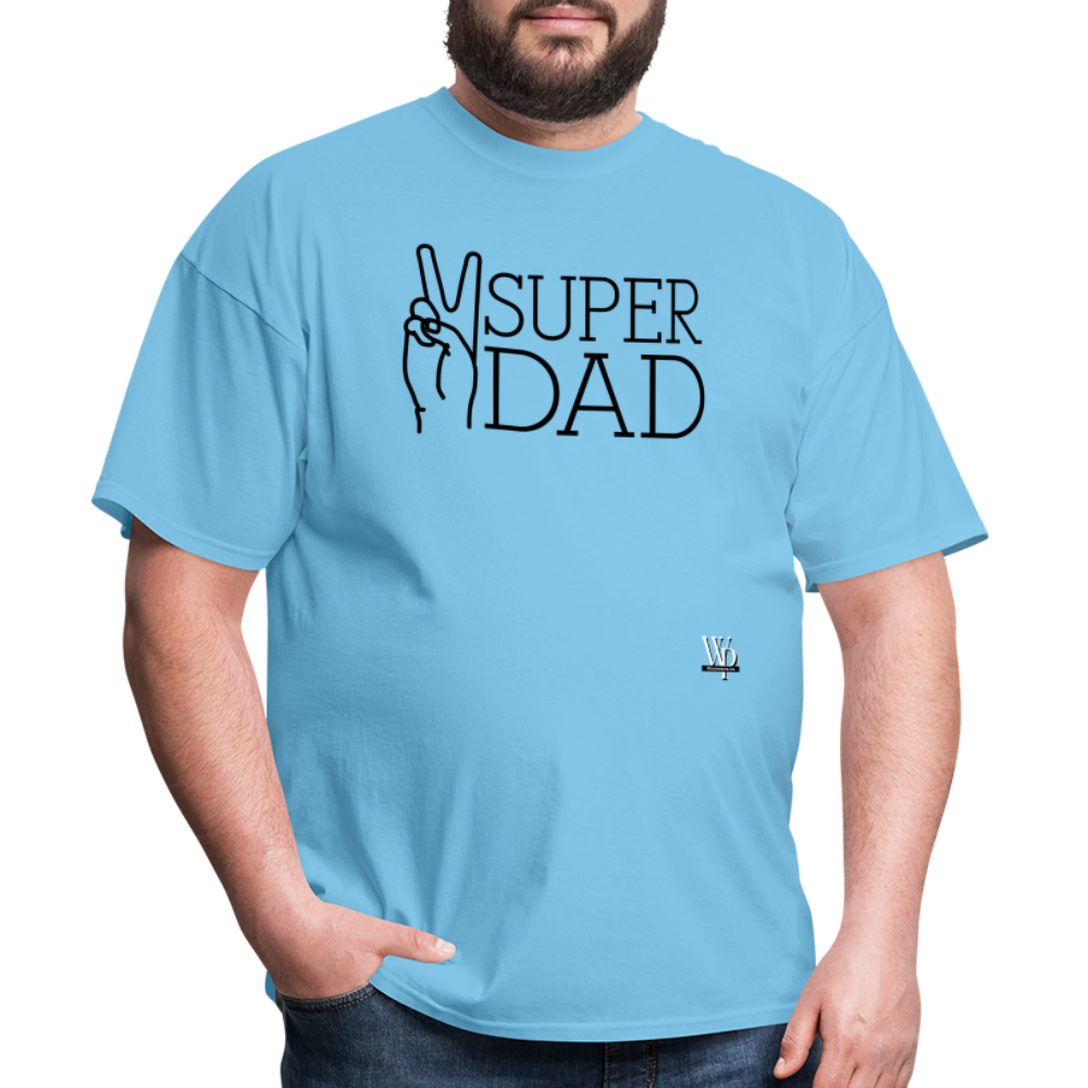 Super Dad T-shirt - aquatic blue