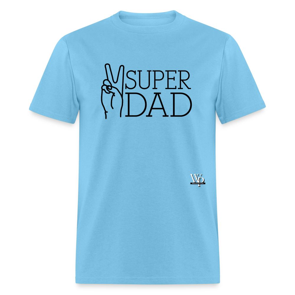 Super Dad T-shirt - aquatic blue