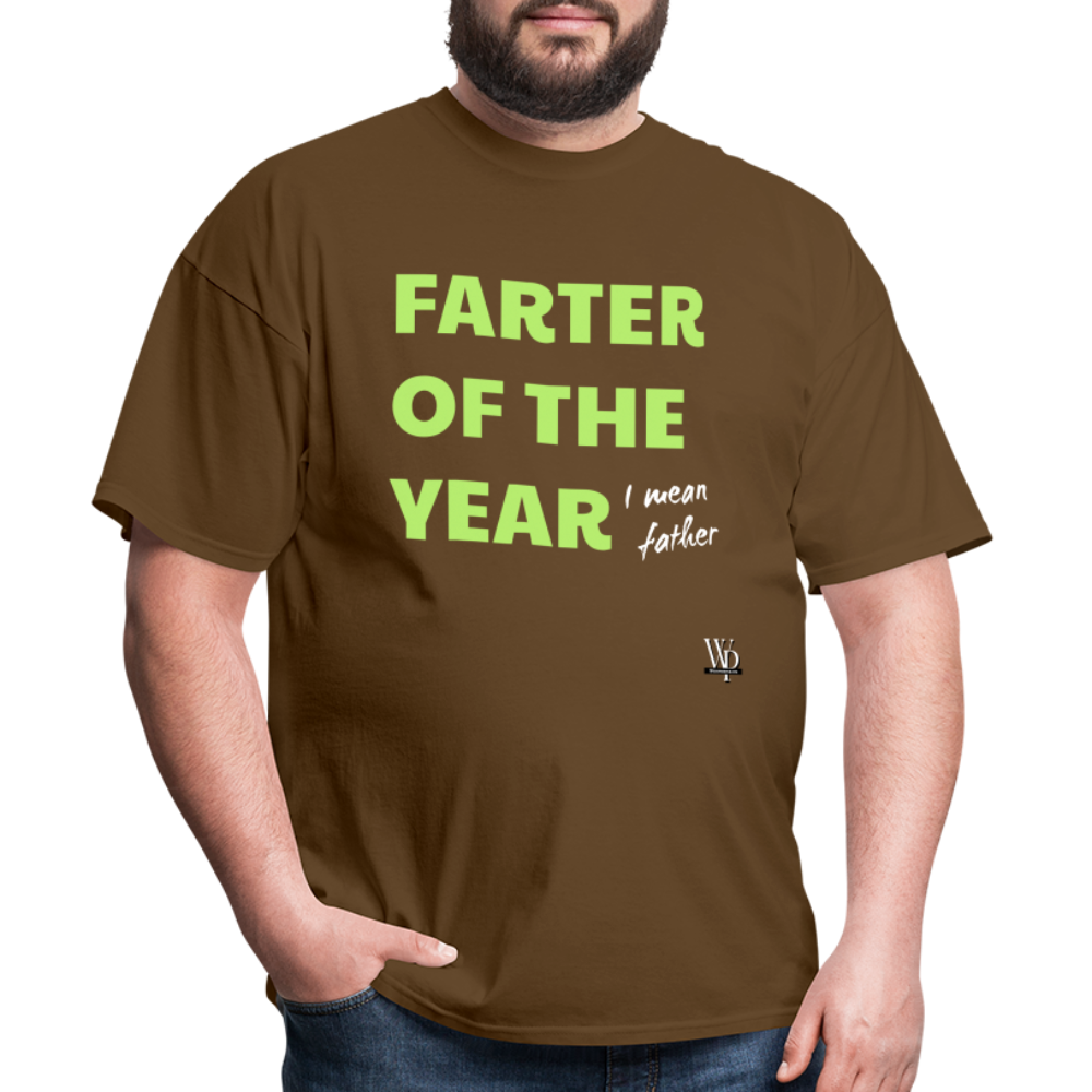 Farter Of The Year, I Mean Father T-shirt - brown