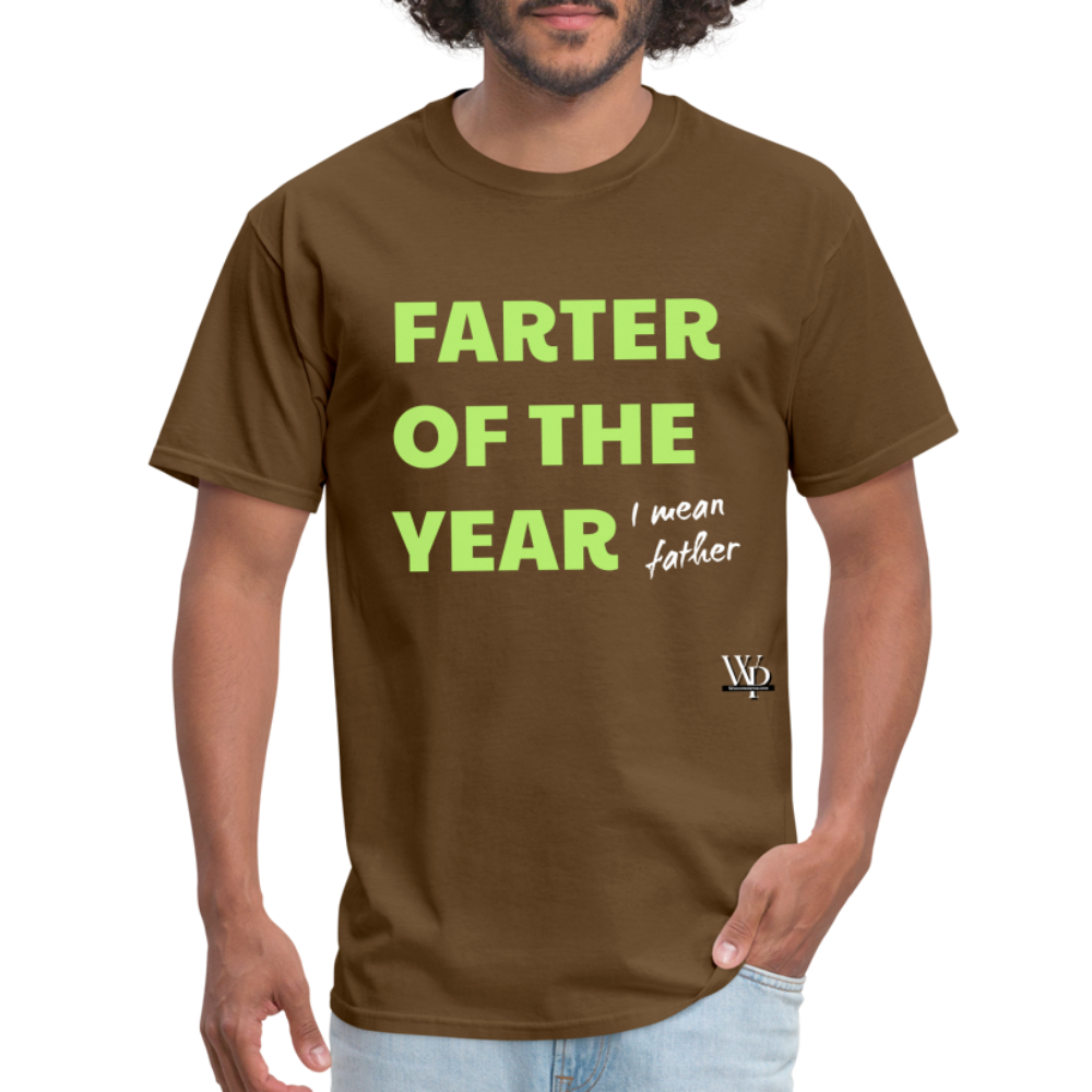 Farter Of The Year, I Mean Father T-shirt - brown