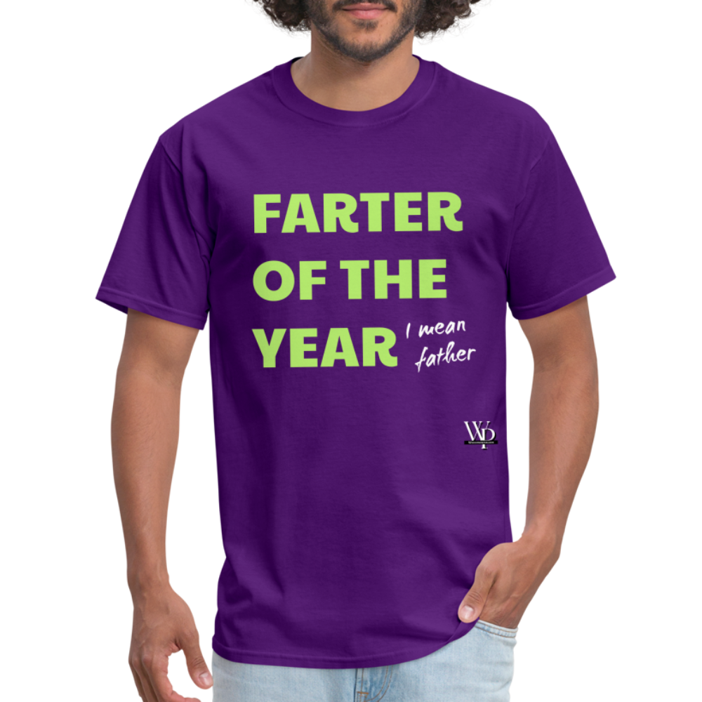 Farter Of The Year, I Mean Father T-shirt - purple
