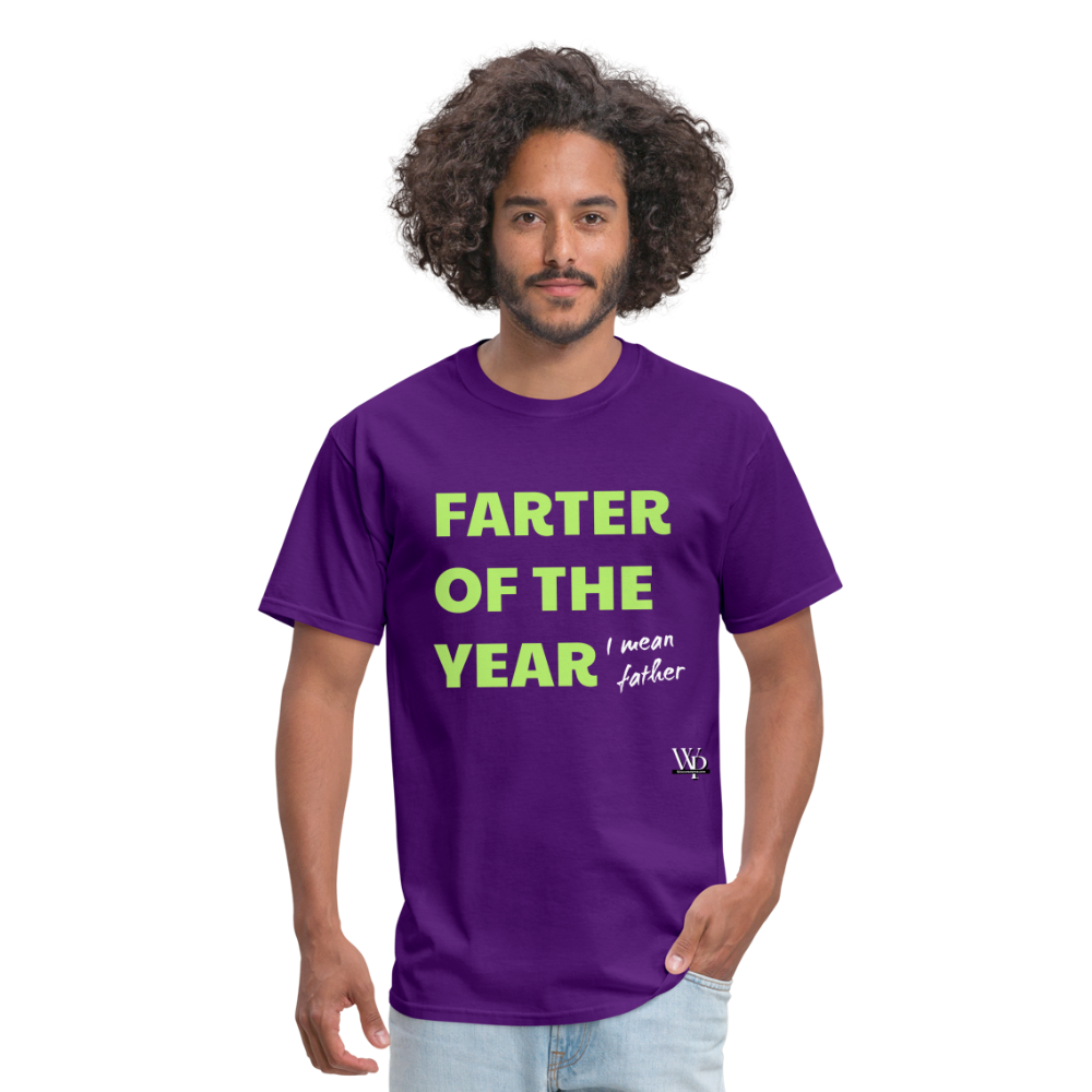 Farter Of The Year, I Mean Father T-shirt - purple