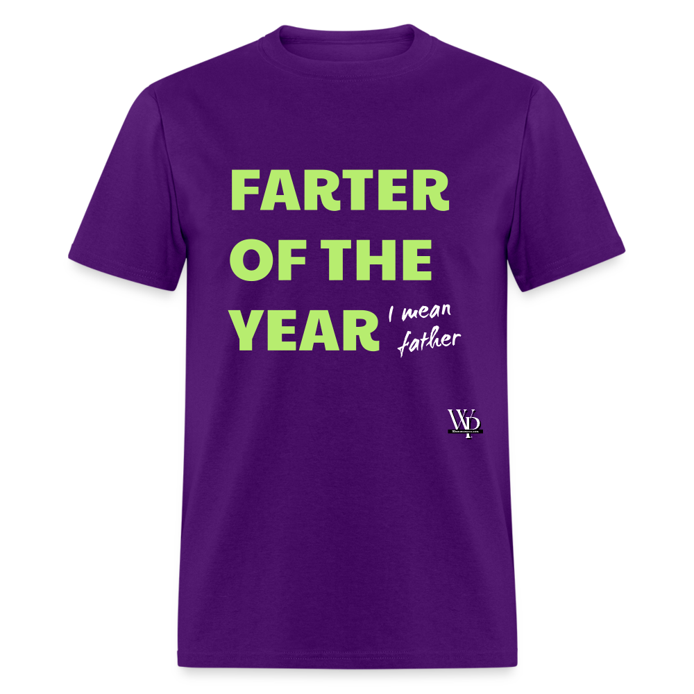 Farter Of The Year, I Mean Father T-shirt - purple