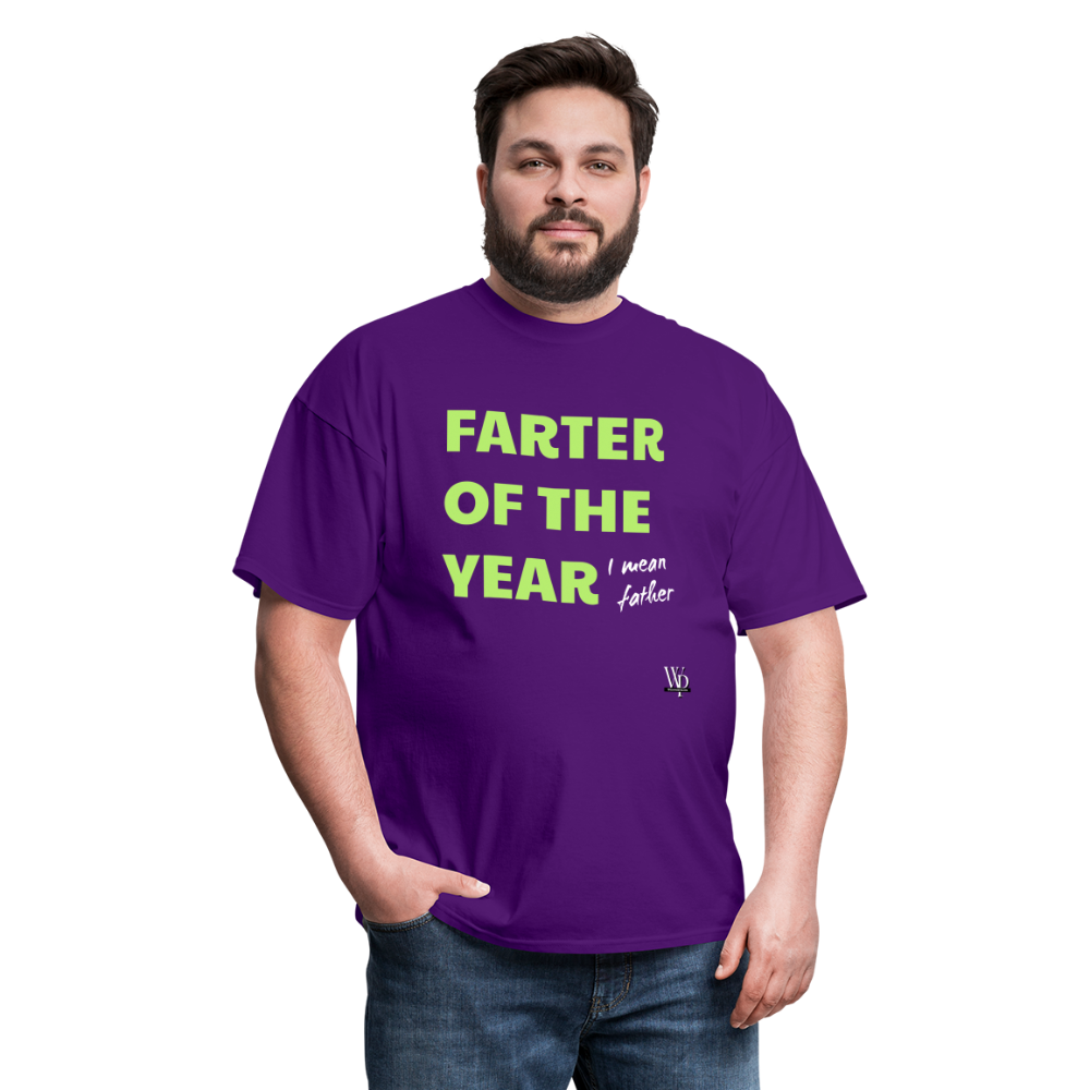 Farter Of The Year, I Mean Father T-shirt - purple