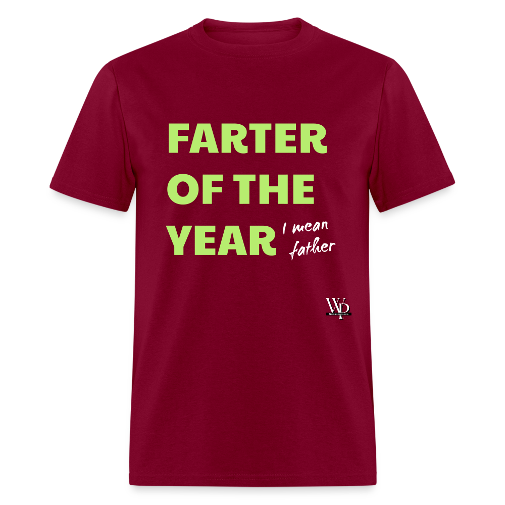 Farter Of The Year, I Mean Father T-shirt - burgundy