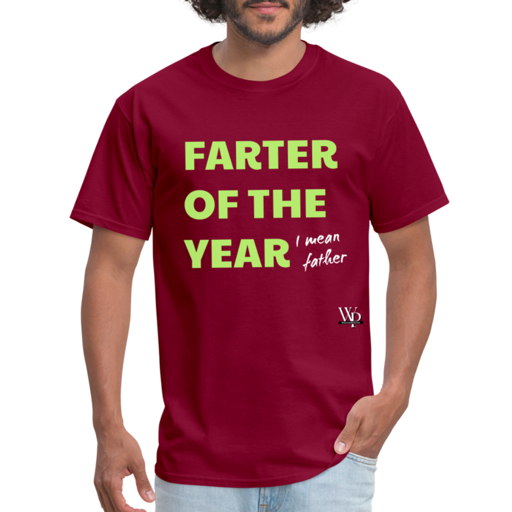 Farter Of The Year, I Mean Father T-shirt - burgundy