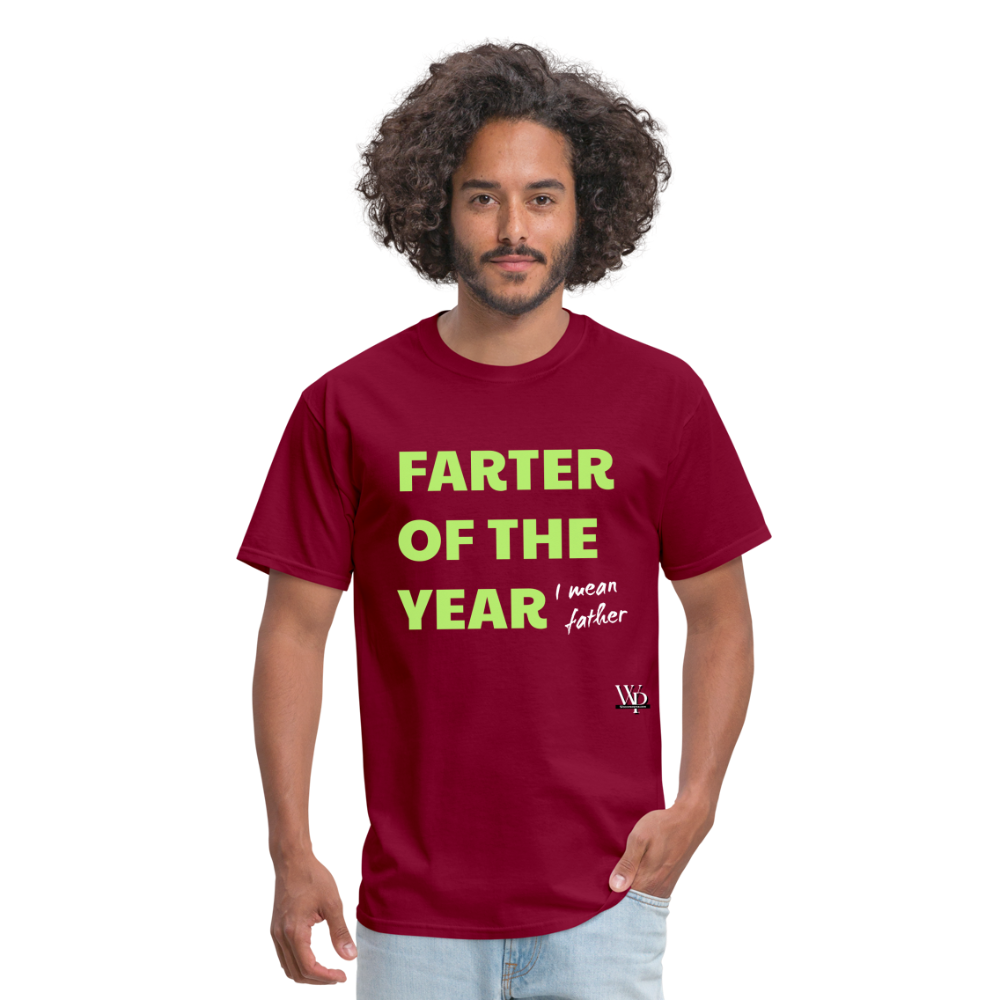 Farter Of The Year, I Mean Father T-shirt - burgundy