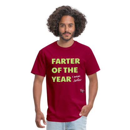 Farter Of The Year, I Mean Father T-shirt - dark red