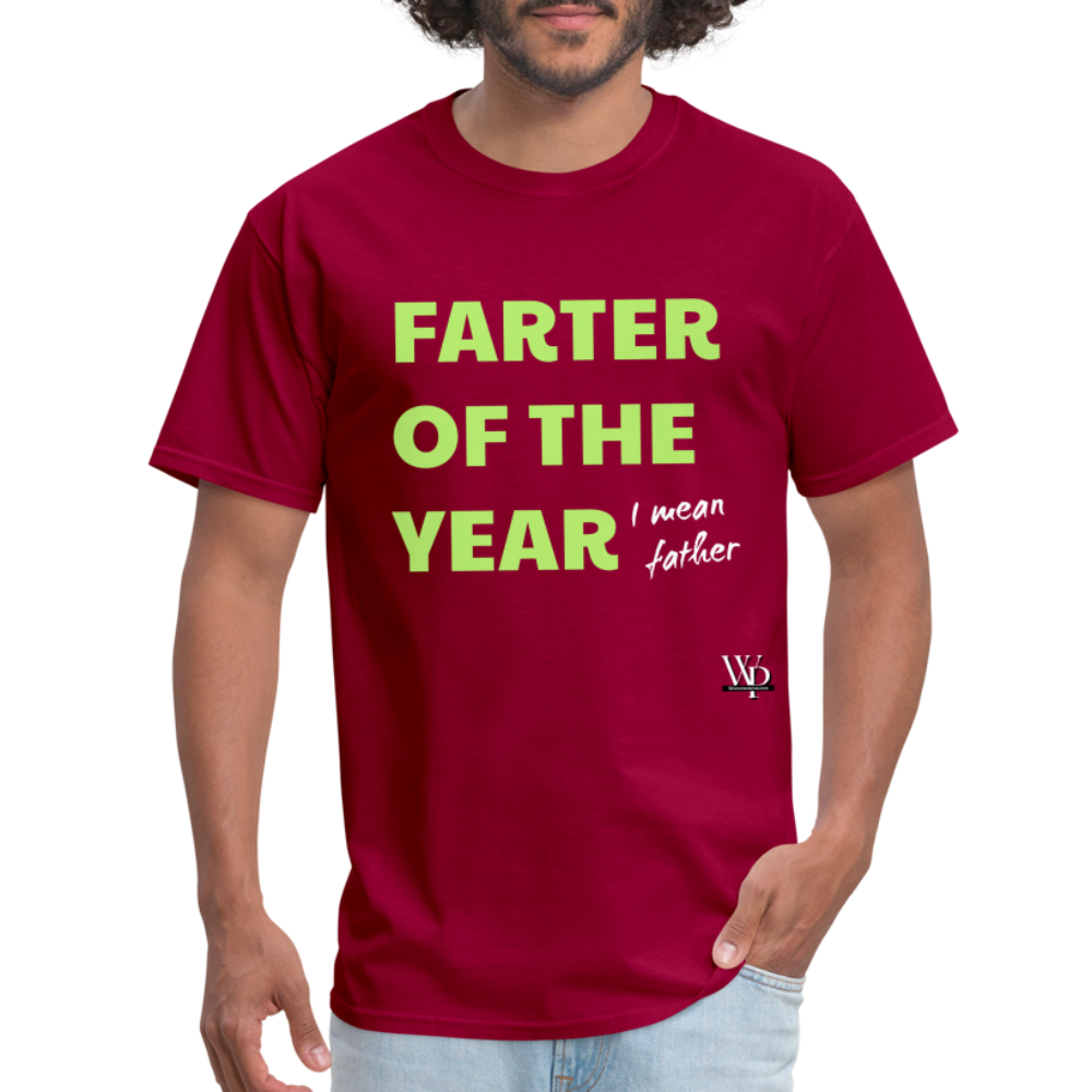 Farter Of The Year, I Mean Father T-shirt - dark red
