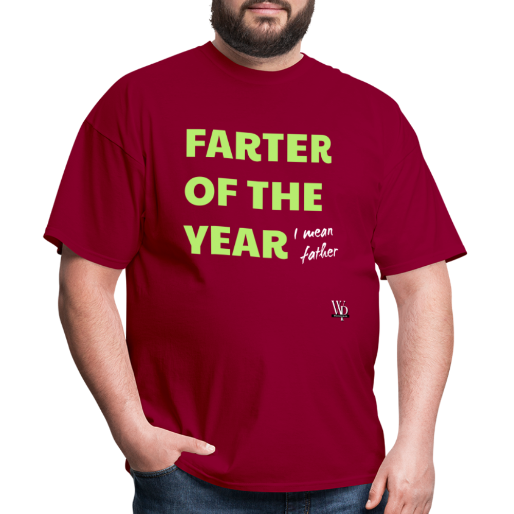 Farter Of The Year, I Mean Father T-shirt - dark red