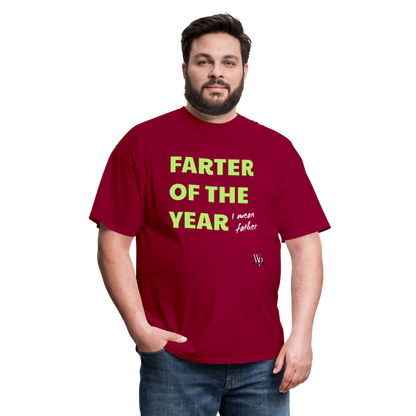 Farter Of The Year, I Mean Father T-shirt - dark red