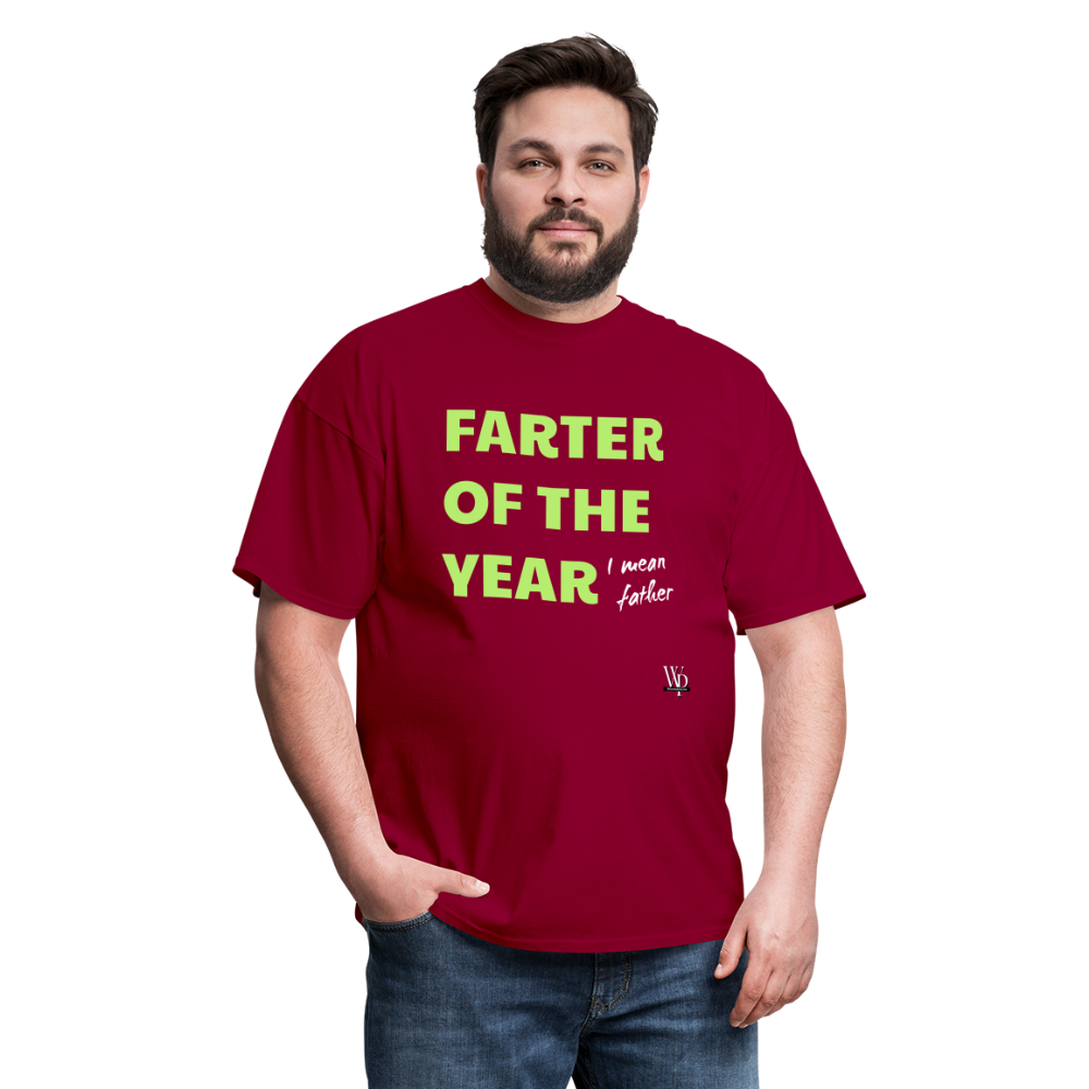 Farter Of The Year, I Mean Father T-shirt - dark red