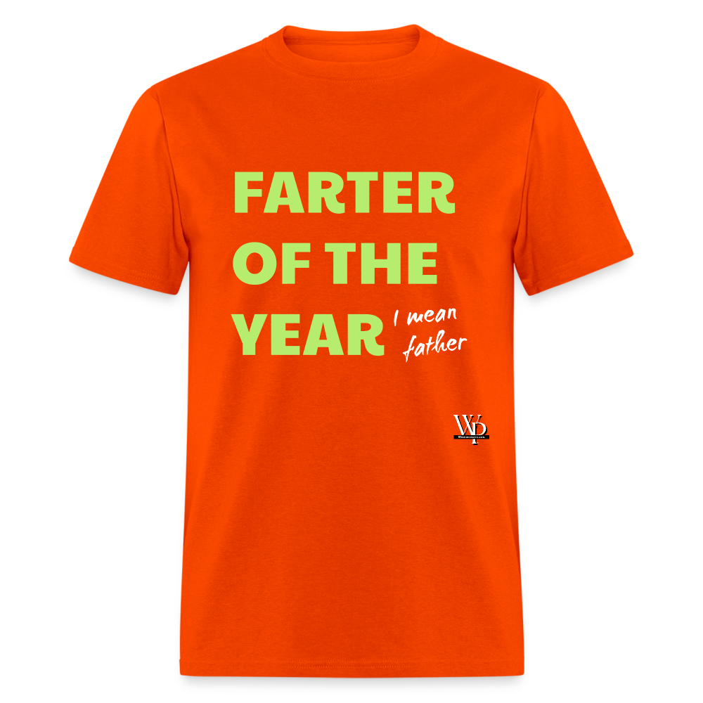 Farter Of The Year, I Mean Father T-shirt - orange