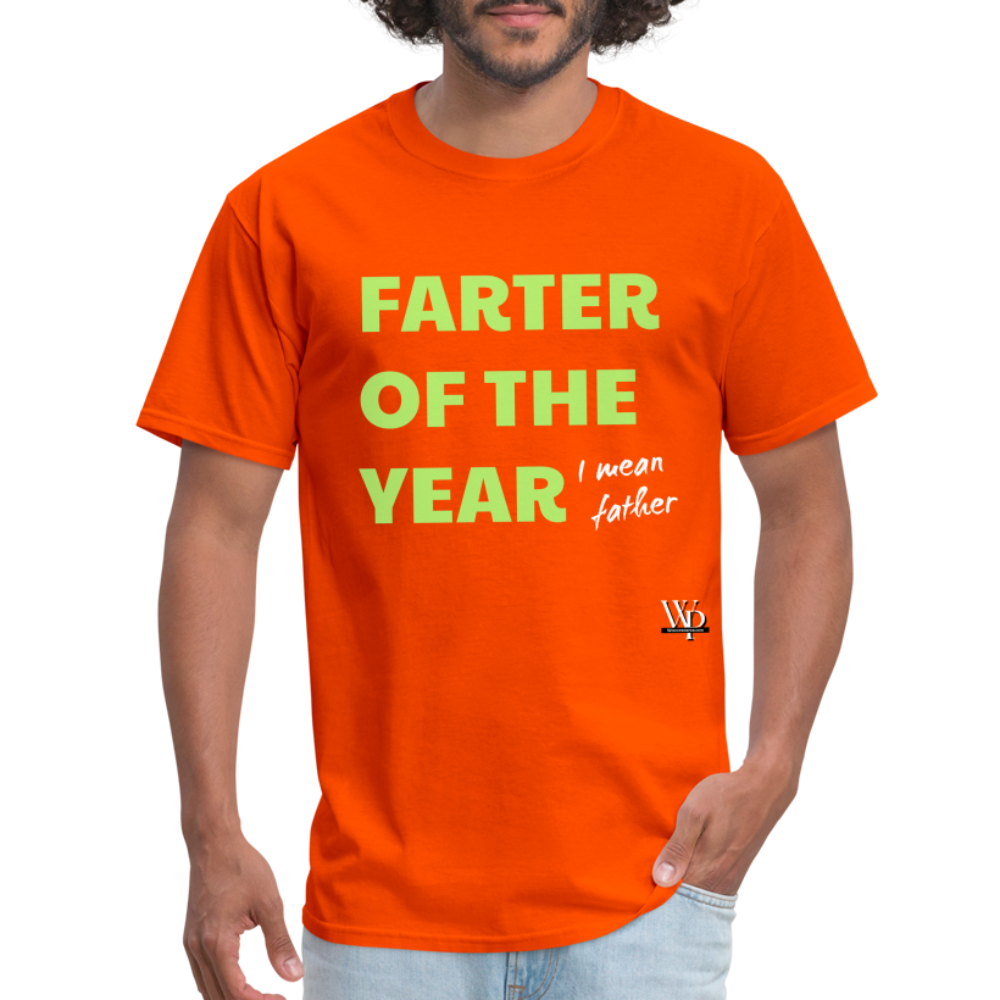 Farter Of The Year, I Mean Father T-shirt - orange