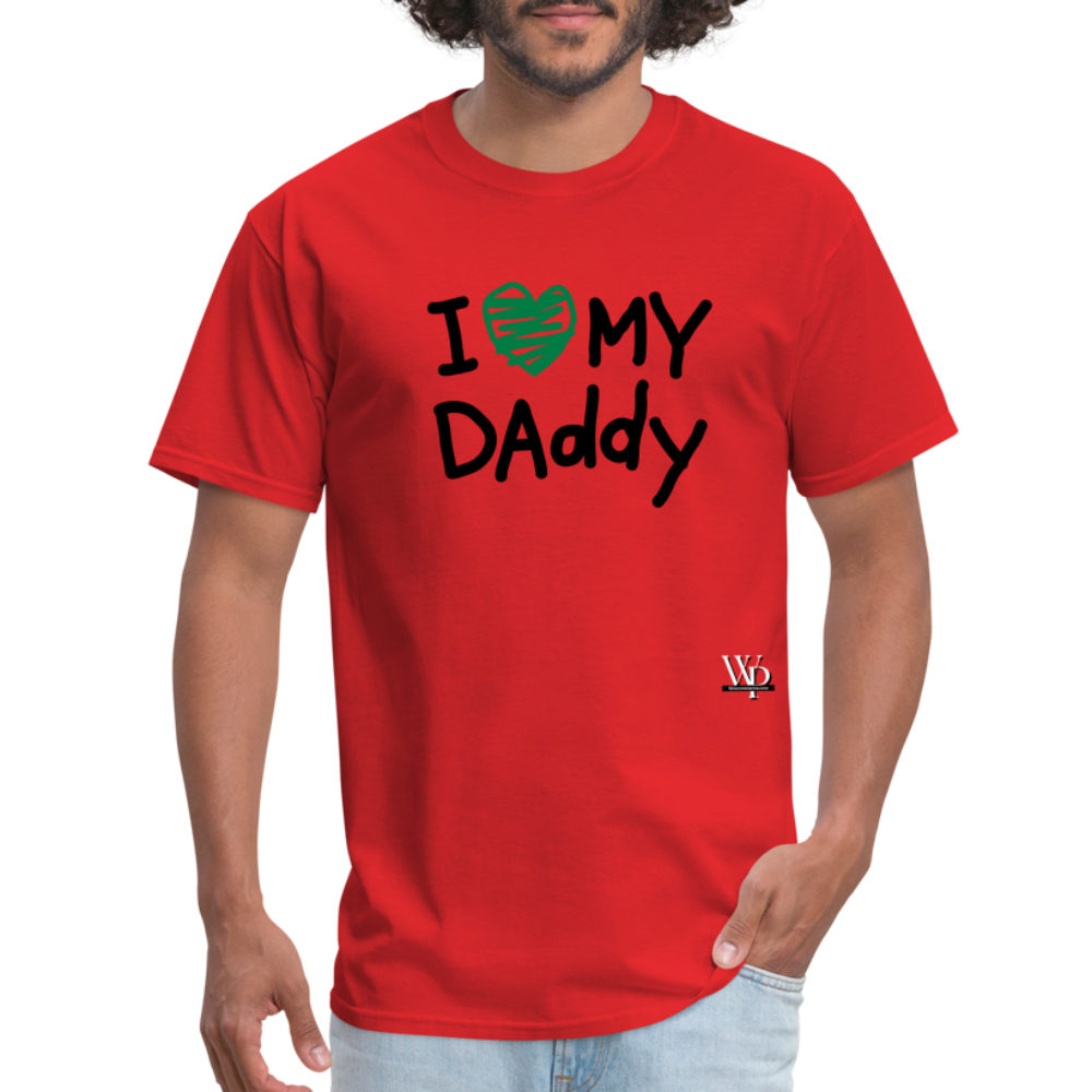 I Love My Daddy T-shirt - red