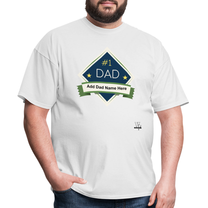 #1 Dad T-shirt - white