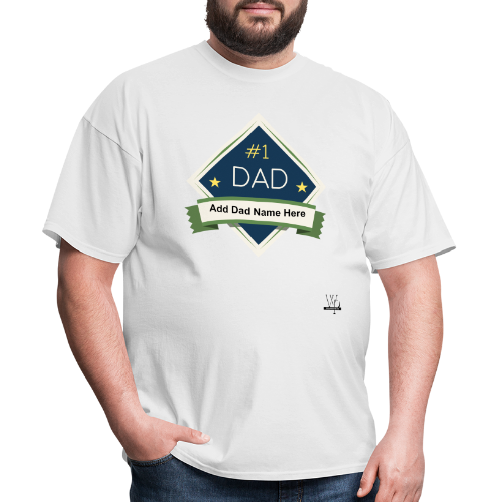 #1 Dad T-shirt - white