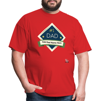 #1 Dad T-shirt - red