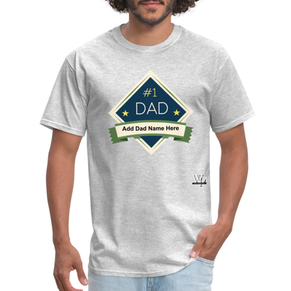 #1 Dad T-shirt - heather gray