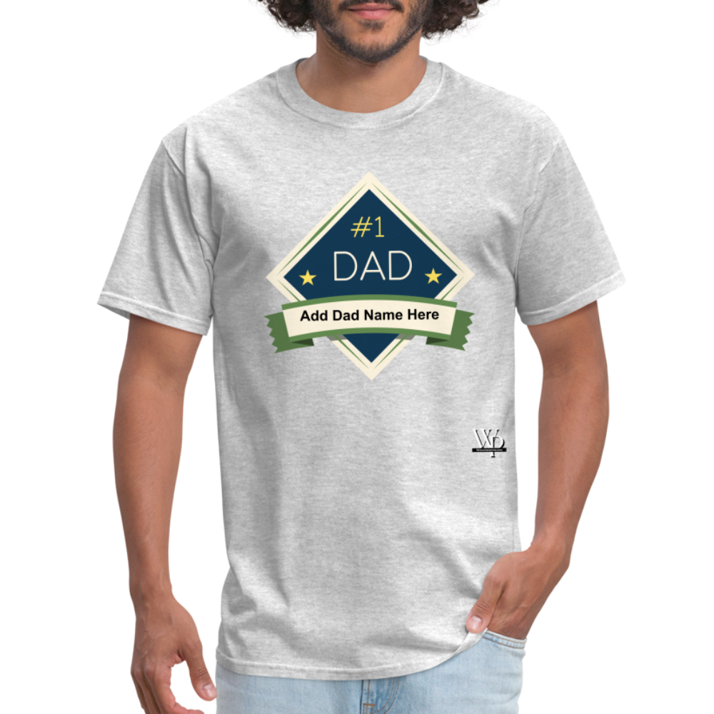 #1 Dad T-shirt - heather gray