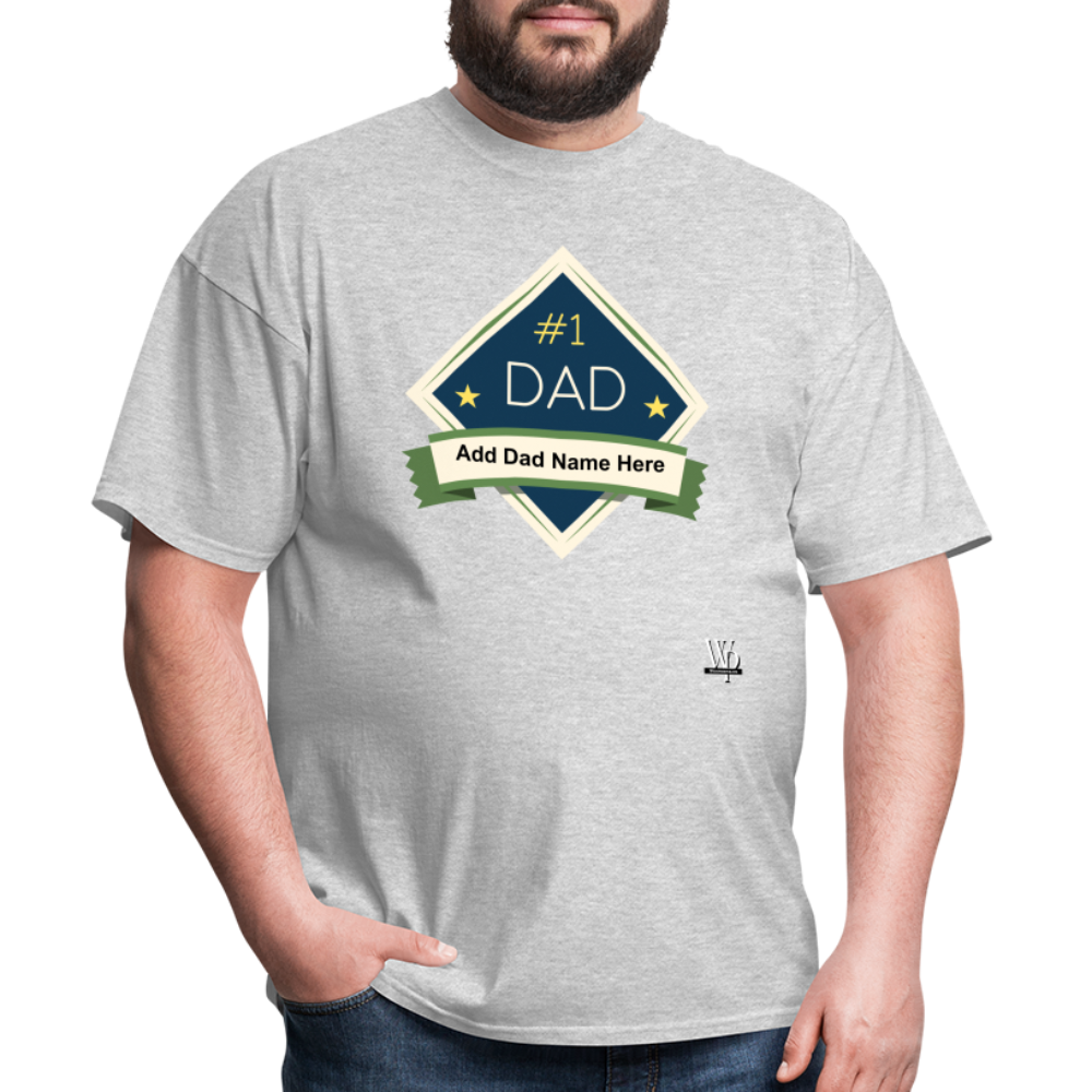 #1 Dad T-shirt - heather gray