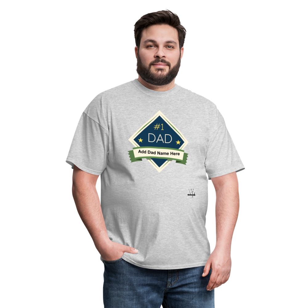 #1 Dad T-shirt - heather gray