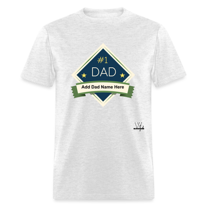 #1 Dad T-shirt - light heather gray