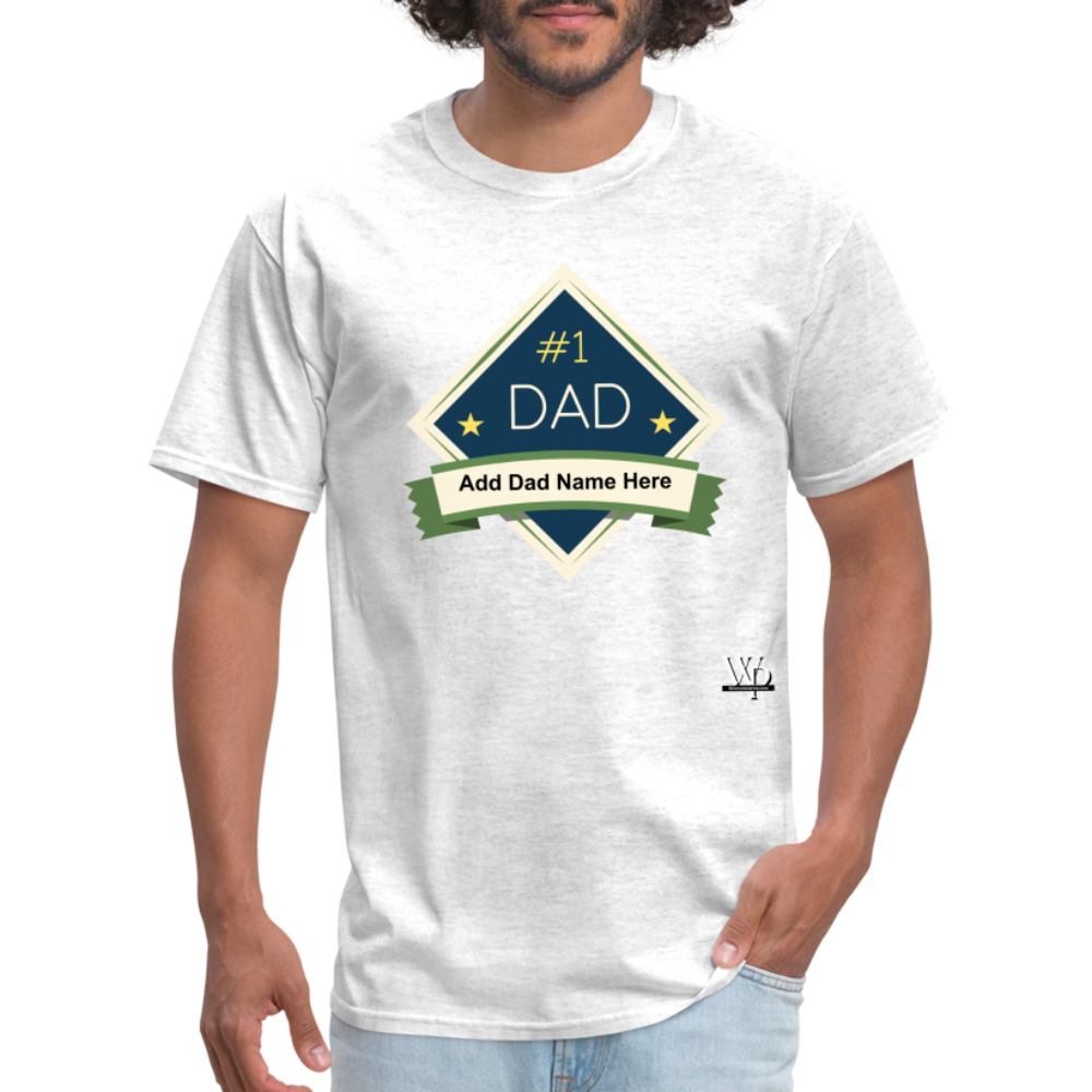 #1 Dad T-shirt - light heather gray